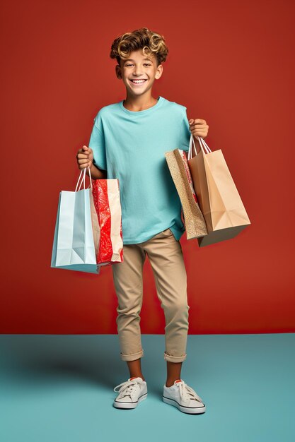 pretty-young-boy-hold-sales-commercial-shopping-isolated-color-background_868783-35477