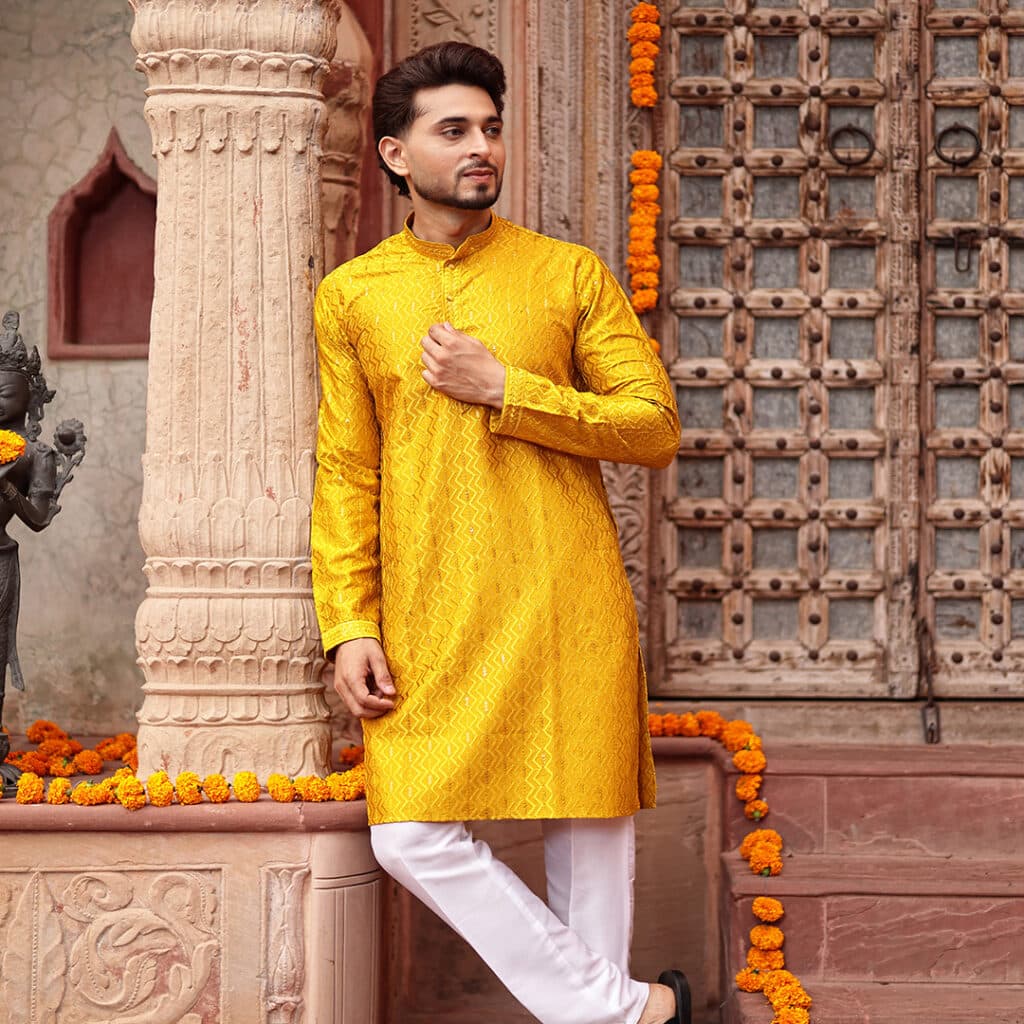 Haldi Ceremony Outfit for Men in Haldwani at WEDBLAZ – Tradition with a Modern Twist